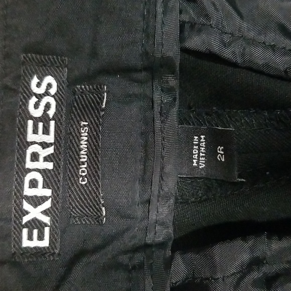(2R) Express Columnist Office Workwear Formal Evening Classic Straight Leg Pants - Picture 3 of 12